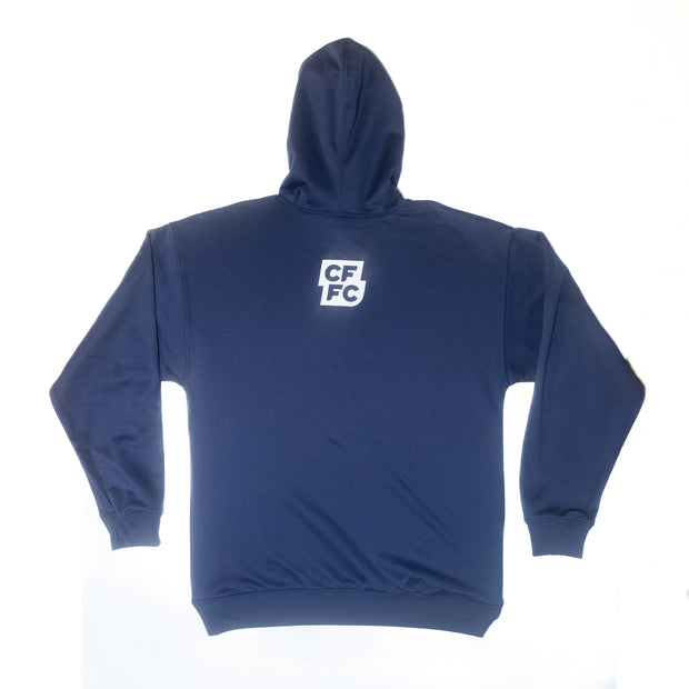 Cage Fury Tech Fleece Hoodie (Navy with White Logo)