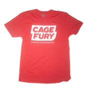 Cage Fury Tee (Red with White Logo)