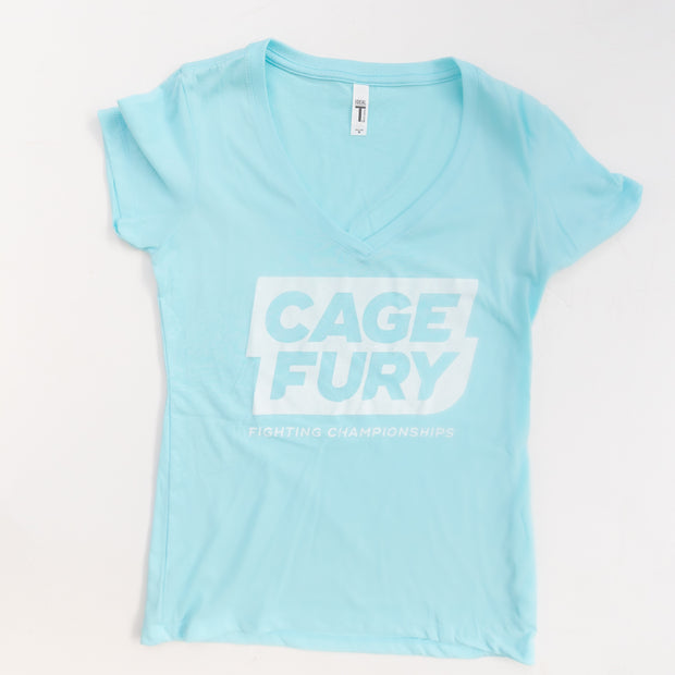 Cage Fury Women's Deep Vee (Cancun with White Logo)